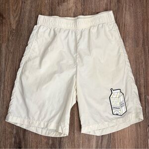 Lyrical Lemonade 100% Cotton Elastic Waist Shorts Men’s M Pale Yellow Streetwear